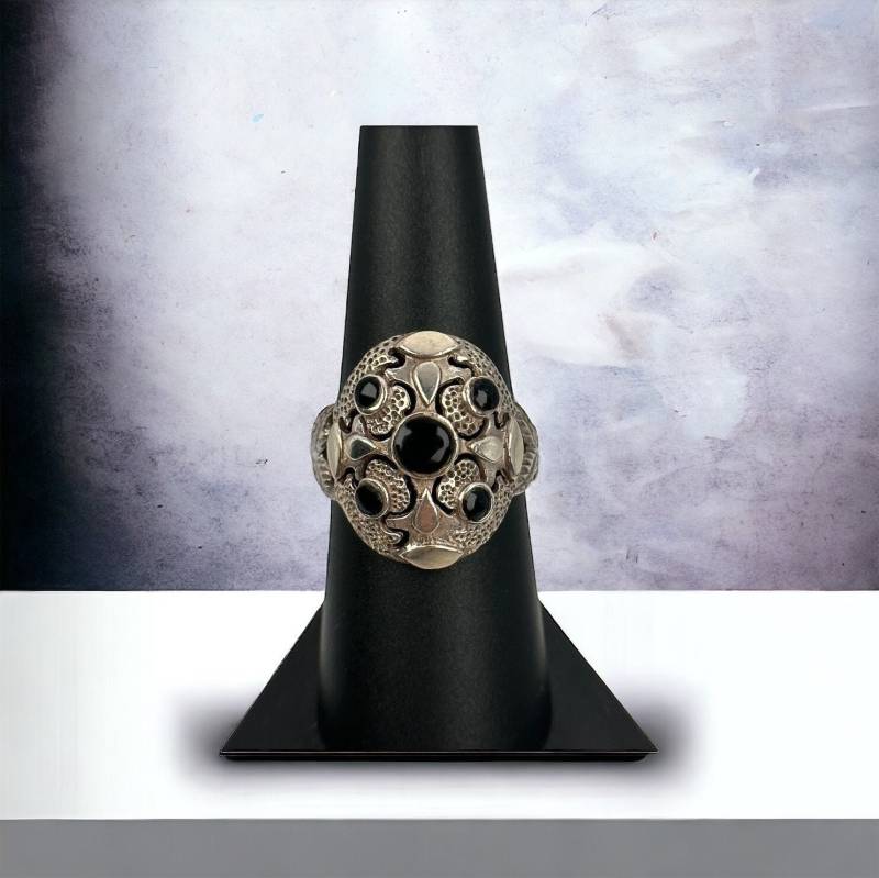 Onyx Ring 18, 5 Mm Gr. 58 Silberring 925Er Silber Vintage Retro Damenring Damen Mädchen von MeineSchmuckliebe