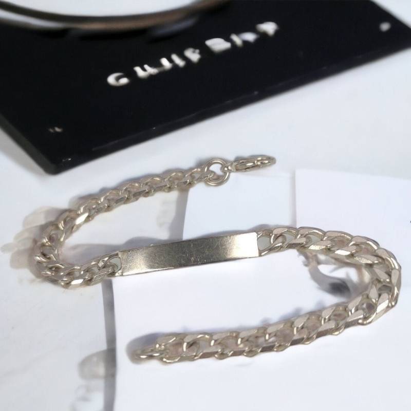 Panzerarmband 835Er Silber Vintage Design Armband Geschenk Patina Herren Damen Unisex Geschenkidee 22cm Name Armkette von MeineSchmuckliebe