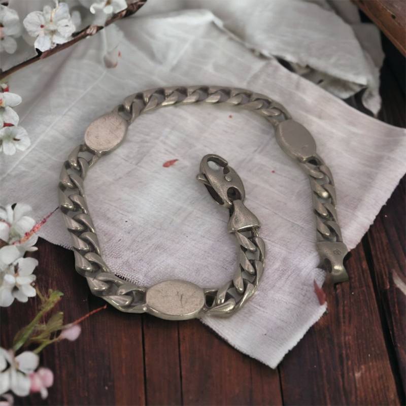 Panzerarmband 925Er Silber Armband Design 19, 5cm Lang 5mm Breit Vintage Retro Zeitlos Schön Damen Herren Unisex Silberarmband Armkette von MeineSchmuckliebe