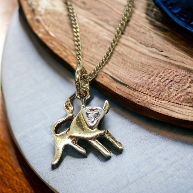 Panzerkette Mit Anhänger Stier Sternzeichen Silberkette 925Er Silber Vintage Kette Horoskop Patina Damen Verstellbar 37-40cm von MeineSchmuckliebe