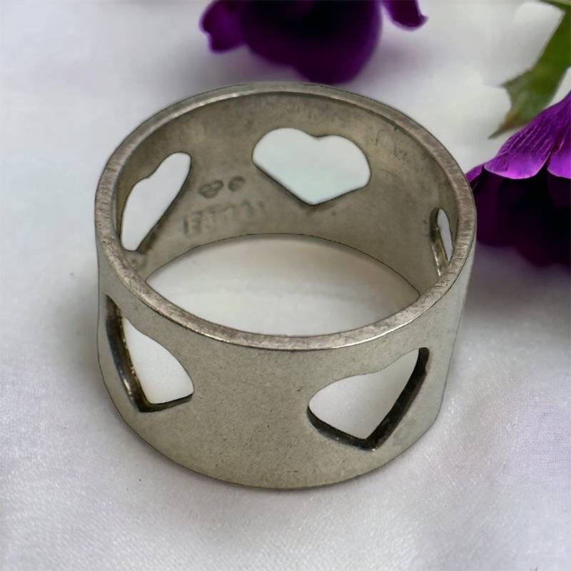 Ring 16, 6 Mm Gr. 52 Damen 830Er Silber Damenring Vintage Silberring Patina Herz Herzchen Mädchen von MeineSchmuckliebe