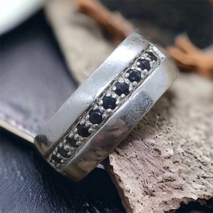 Ring 18, 1 Mm Gr. 57 Vintage 925Er Silber Damenring Silberring Design Patina Damen Geschenkidee Style Geschenk Zirkonia von MeineSchmuckliebe