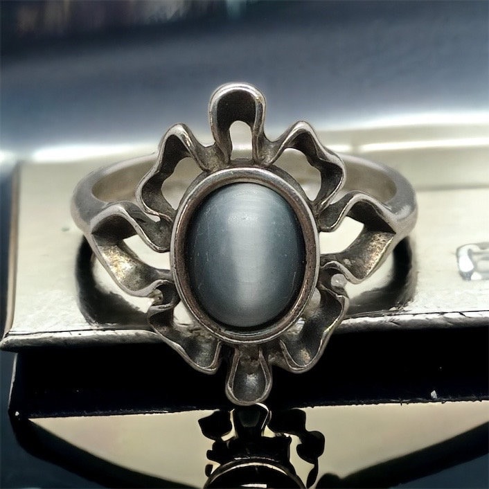 Ring 19, 1 Mm Gr. 60 Damen 925Er Silber Vintage Flower Silberring Außergewöhnlich Damenring von MeineSchmuckliebe