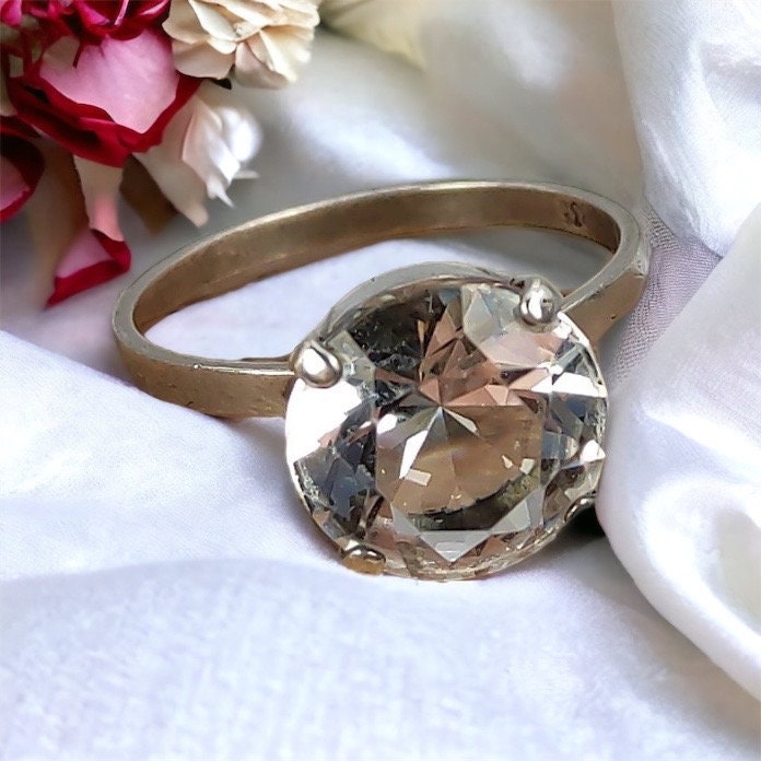 Ring 835Er Silber 16, 6 Mm Gr.52 Damenring Silberring Zirkonia Edelstein Everyday Vintage Retro von MeineSchmuckliebe