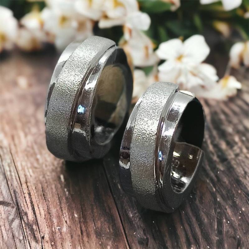 Scharnier Creolen Ohrringe 925Er Silber Klappbar Gebürstet Design Retro Zeitlos Vintage von MeineSchmuckliebe