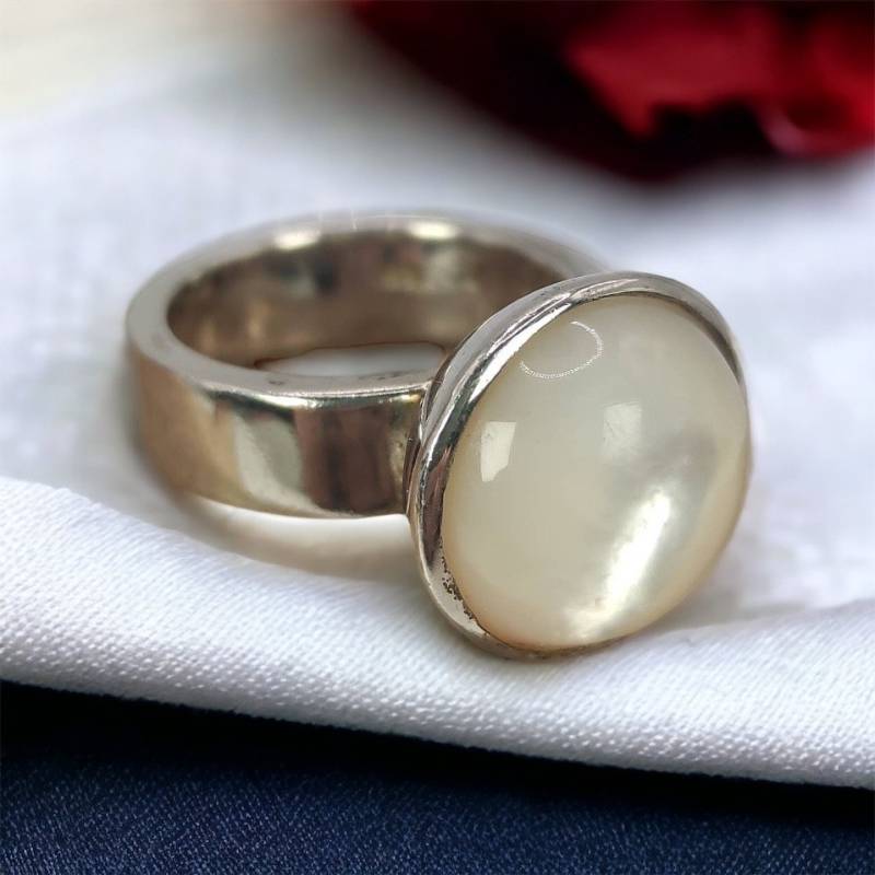 Silberring 17, 8 Mm Gr.56 Ring 925Er Silber Damenring Vintage Edelstein Patina Retro Damen Geschenk von MeineSchmuckliebe