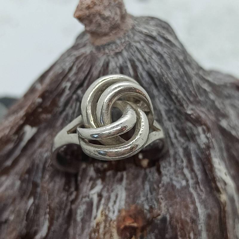 Silberring 18, 5 Mm Gr. 58 Echt Silber Damen Geschwungene Form 835Er Vintage Geschenk Everyday Ring Damenring von MeineSchmuckliebe