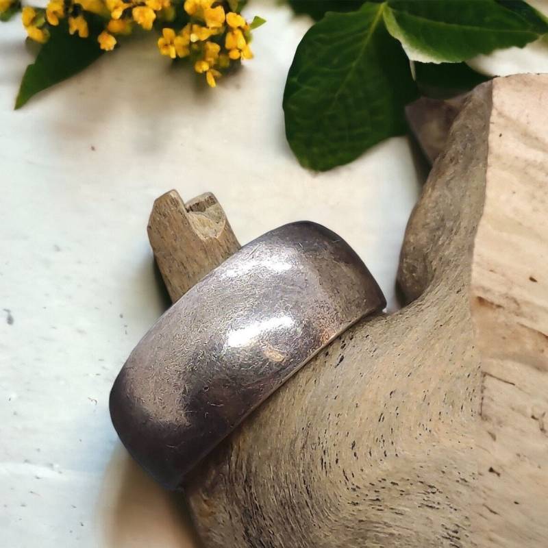 Silberring 19, 4 Mm Gr. 61 Glänzend Design 925Er Silber Patina Vintage Retro Geschenk Ring Damen Damenring von MeineSchmuckliebe