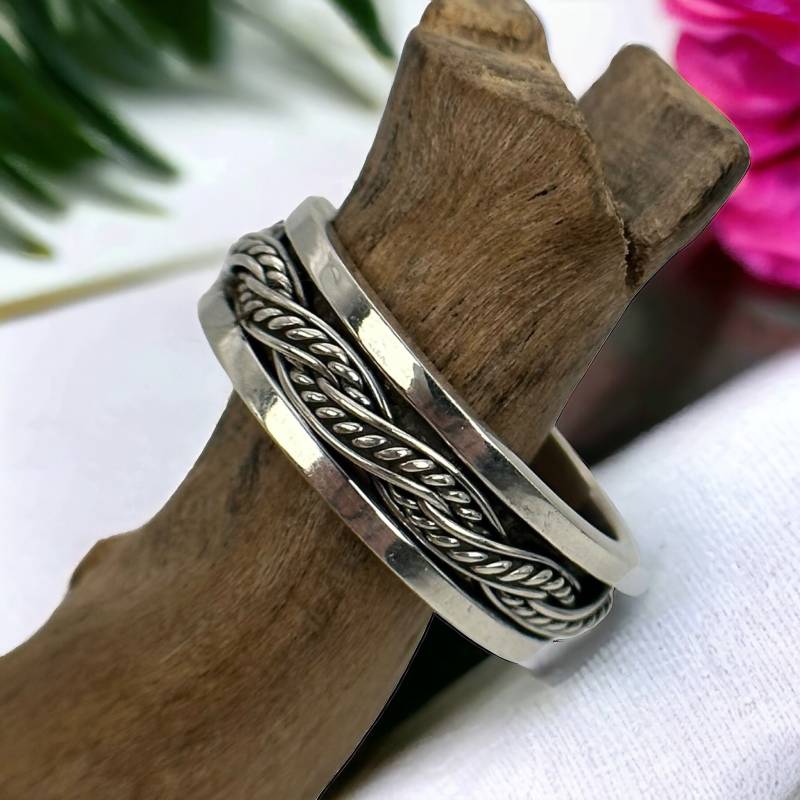 Silberring 20mm Gr. 63 Design 925Er Silber Vintage Retro Geschenk Ringe Damenring Damen Herren Muster von MeineSchmuckliebe