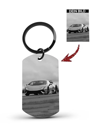 Schlüsselanhänger Auto Personalisiert | Mit Foto oder Logo | Geschenke für Männer von Meinearmbänder