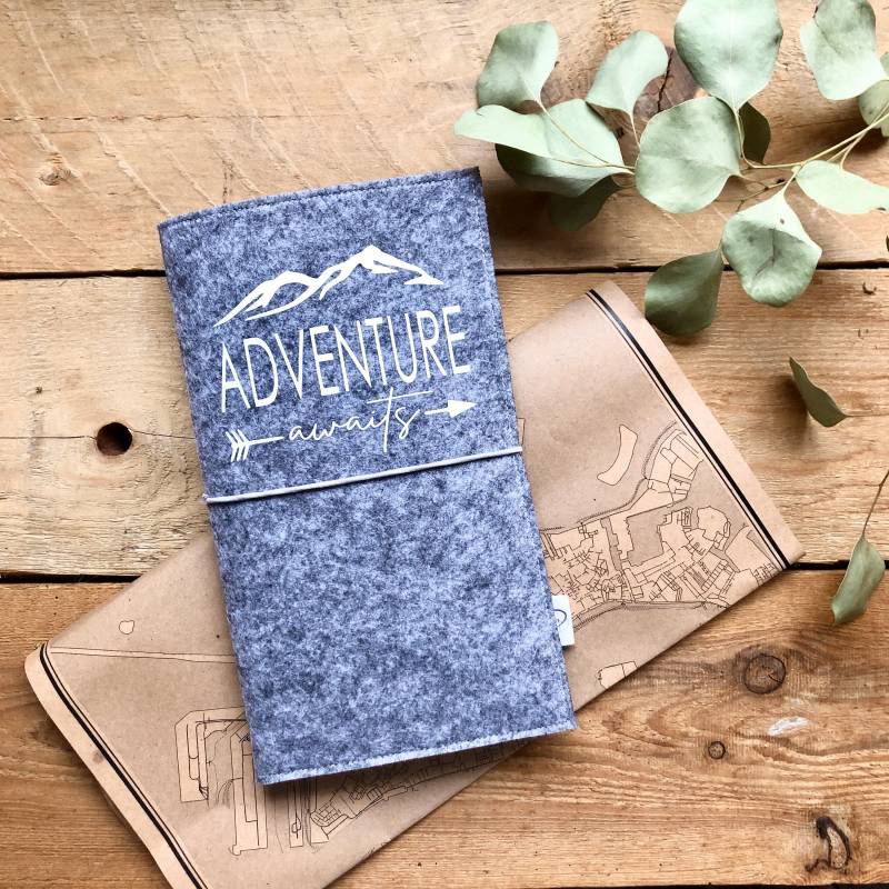 Reiseetui | Hülle Für Reisepass Und Flugdokumente Reisepasshülle Reisemappe Aus Filz von MeinuDein