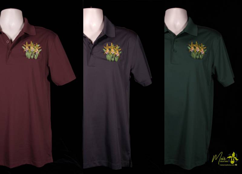 Miltassia Orchidee Bestickt Polo Shirt Für Herren von MeisCreationsWM