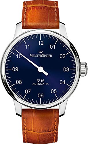 MeisterSinger Herren Klassiker Nr. 3 automatische Sunburst blau AM908 von MeisterSinger