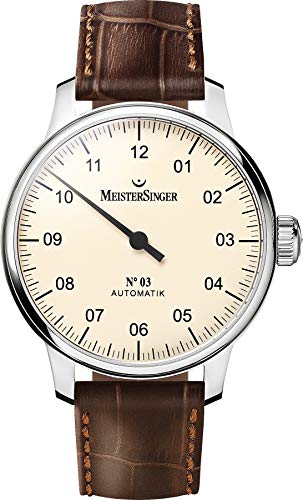 MeisterSinger Herren Klassiker Nr. 3 automatisches Elfenbein AM903 von MeisterSinger