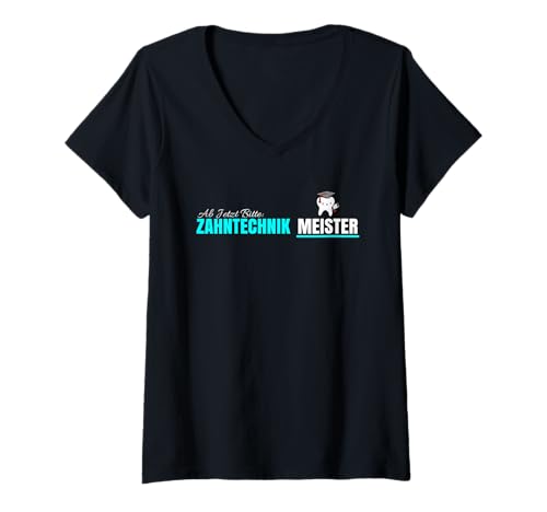 Damen Meisterprüfung Zahntechnik Zubehör Zahntechniker Meister T-Shirt mit V-Ausschnitt Damen Meisterprüfung Zahntechnik Zubehör Zahntechniker Meister T-Shirt mit V-Ausschnitt von Meisterprüfung Zahntechnik & Zahntechniker Meister