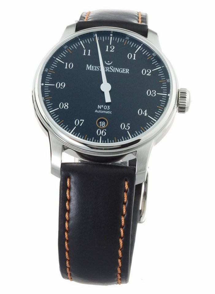 Meistersinger Automatikuhr Herren Uhr Automatik N°03 40MM DM902C Klassik, Einzeiger Uhr von Meistersinger