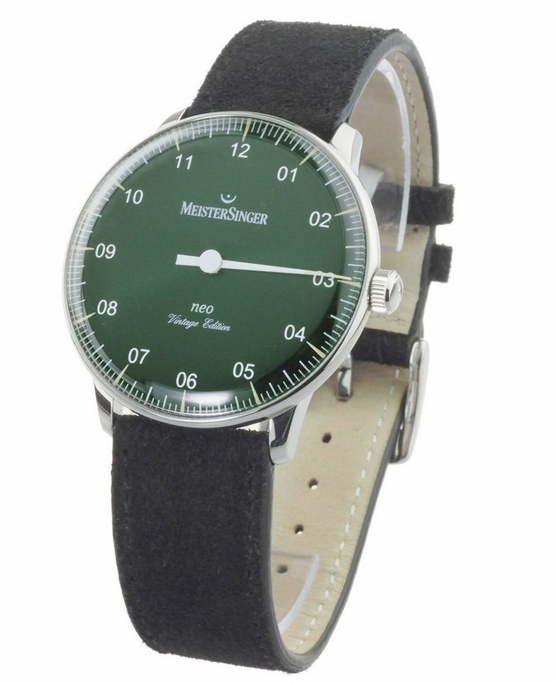 Meistersinger Automatikuhr Herren Uhr Neo Vintage ED LTD Black ED-FR21-NE409D Einzeiger Uhr, Einzeiger Uhr, Limited Edition von Meistersinger