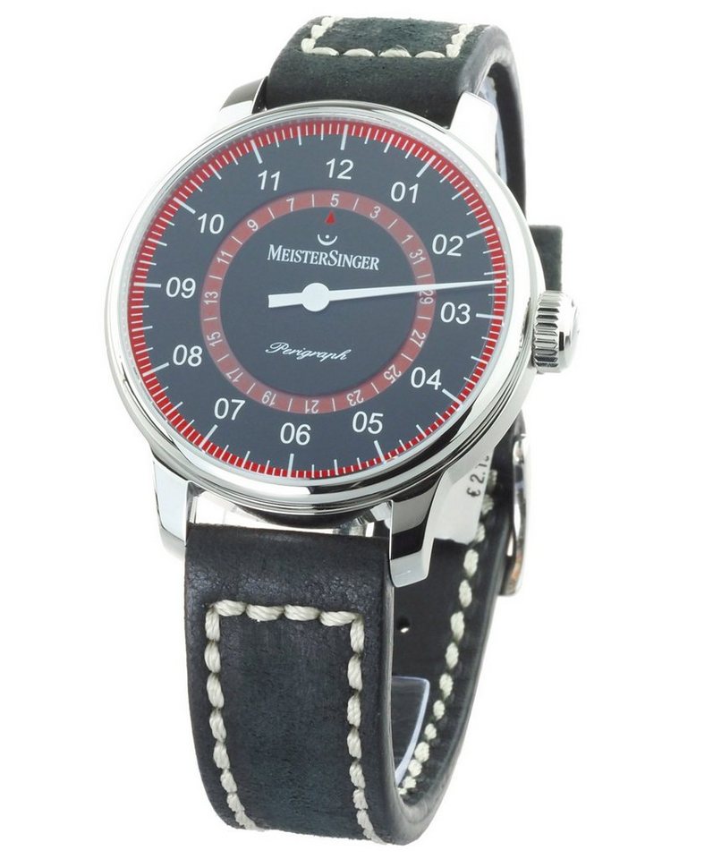 Meistersinger Automatikuhr Swiss Made Herren Uhr Automatik AM1008 Perigraph 43MM, Einzeiger Uhr von Meistersinger