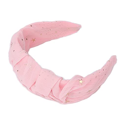 Haarreifen, hautfreundliches Stirnband, glänzendes Glitzermuster, exquisit, elegant für den Alltag, für Damen, Mädchen, für Tanzpartys, Hochzeiten, Verabredungen (Rosa) von Meiyya