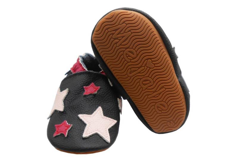 Mejale Weiche Leder Krabbelschuhe Hausschuhe Lederpuschen Weiche Gummisohle Hausschuh Rutschfestes von Mejale