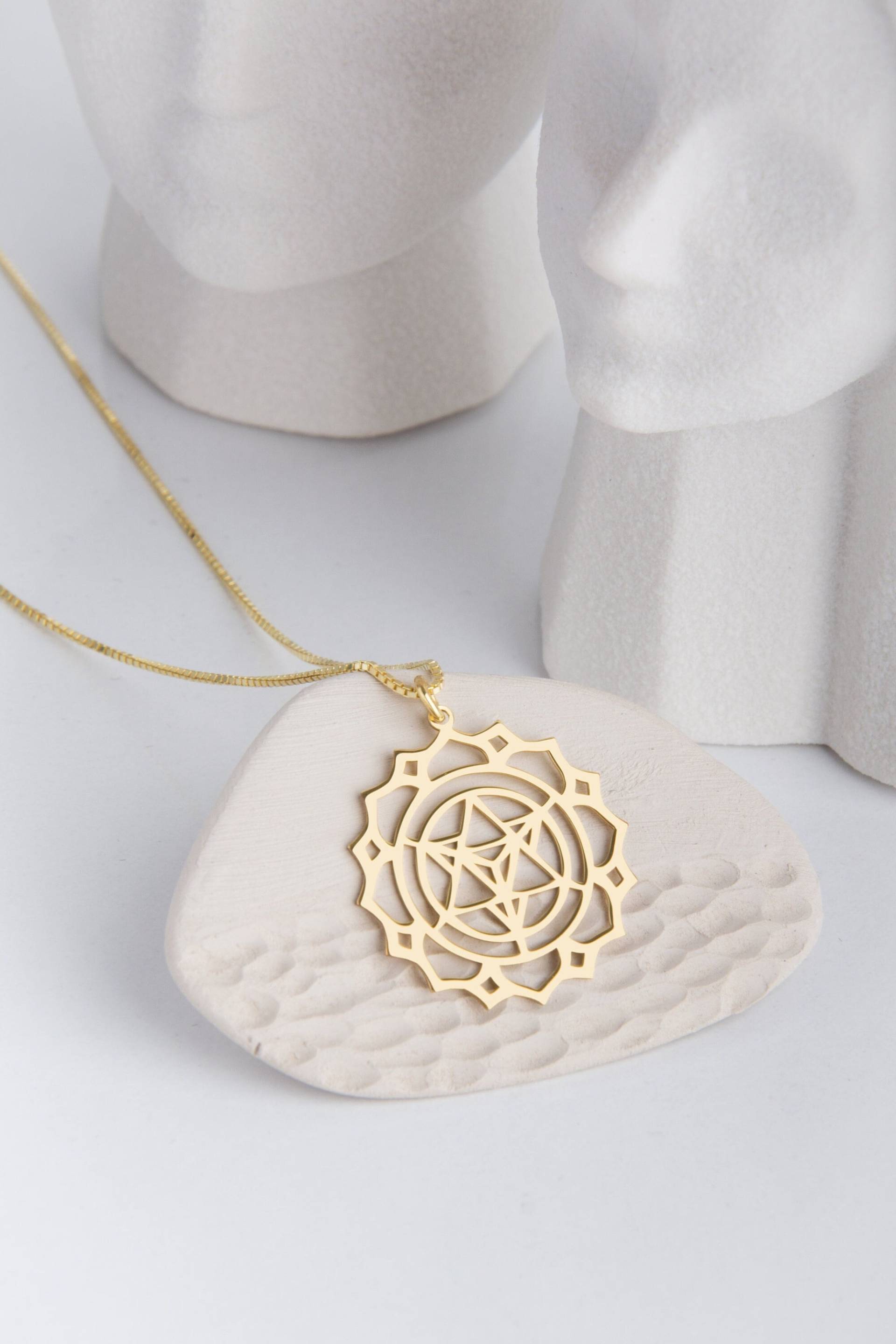 14K Gold Metatron Würfel Kette Sterlingsilber Heilige Geometrie Schmuck von MekaSilverJewelry