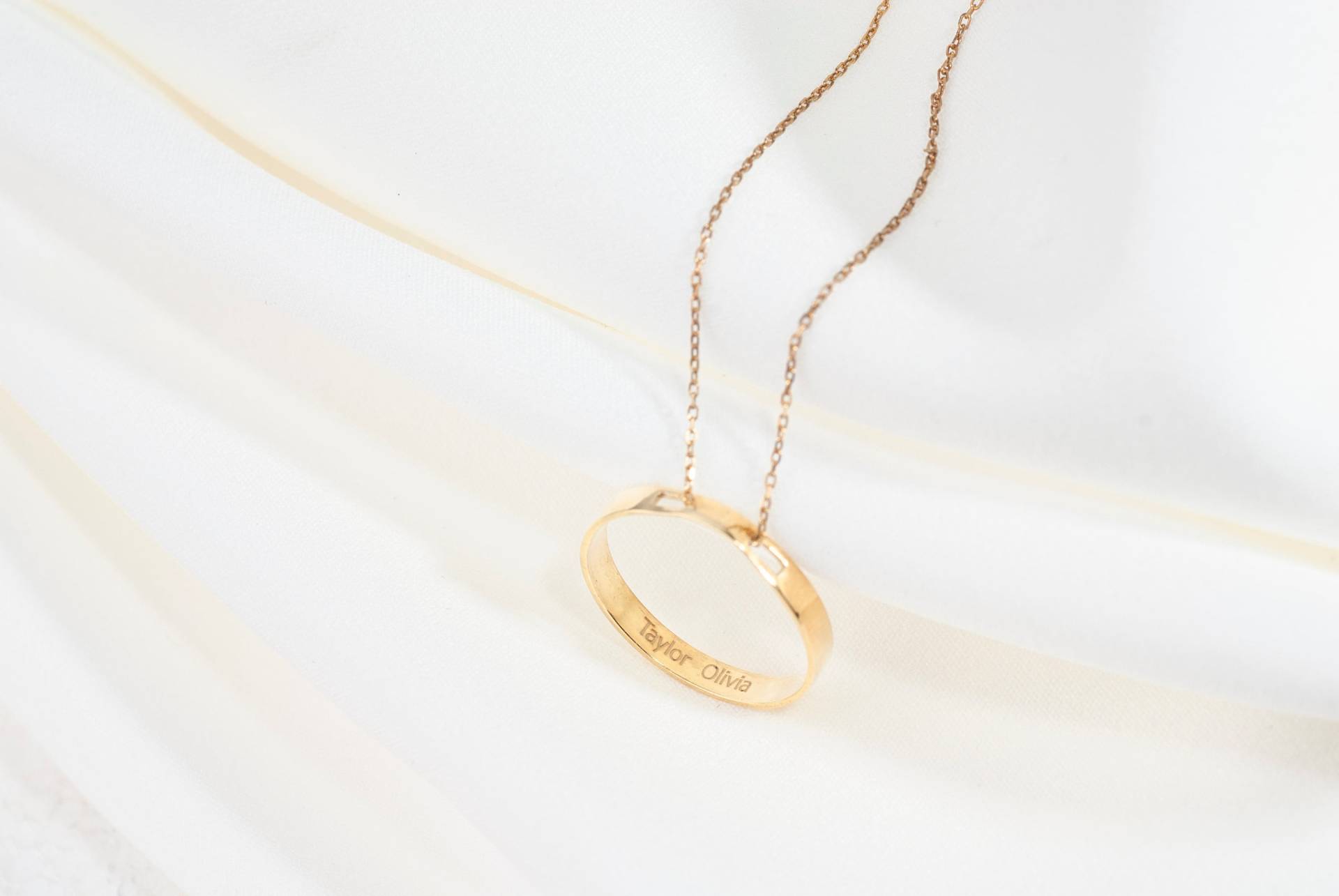 925 Sterling Silber Versteckte Nachricht Ring Halskette Personalisierte Liebhaber-Halskette von MekaSilverJewelry