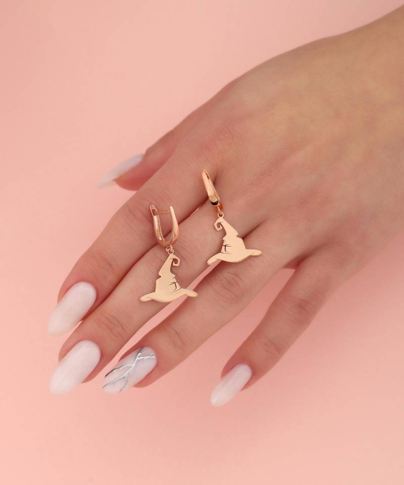 Handgefertigte Hexenhut Ohrringe Aus Sterlingsilber von MekaSilverJewelry