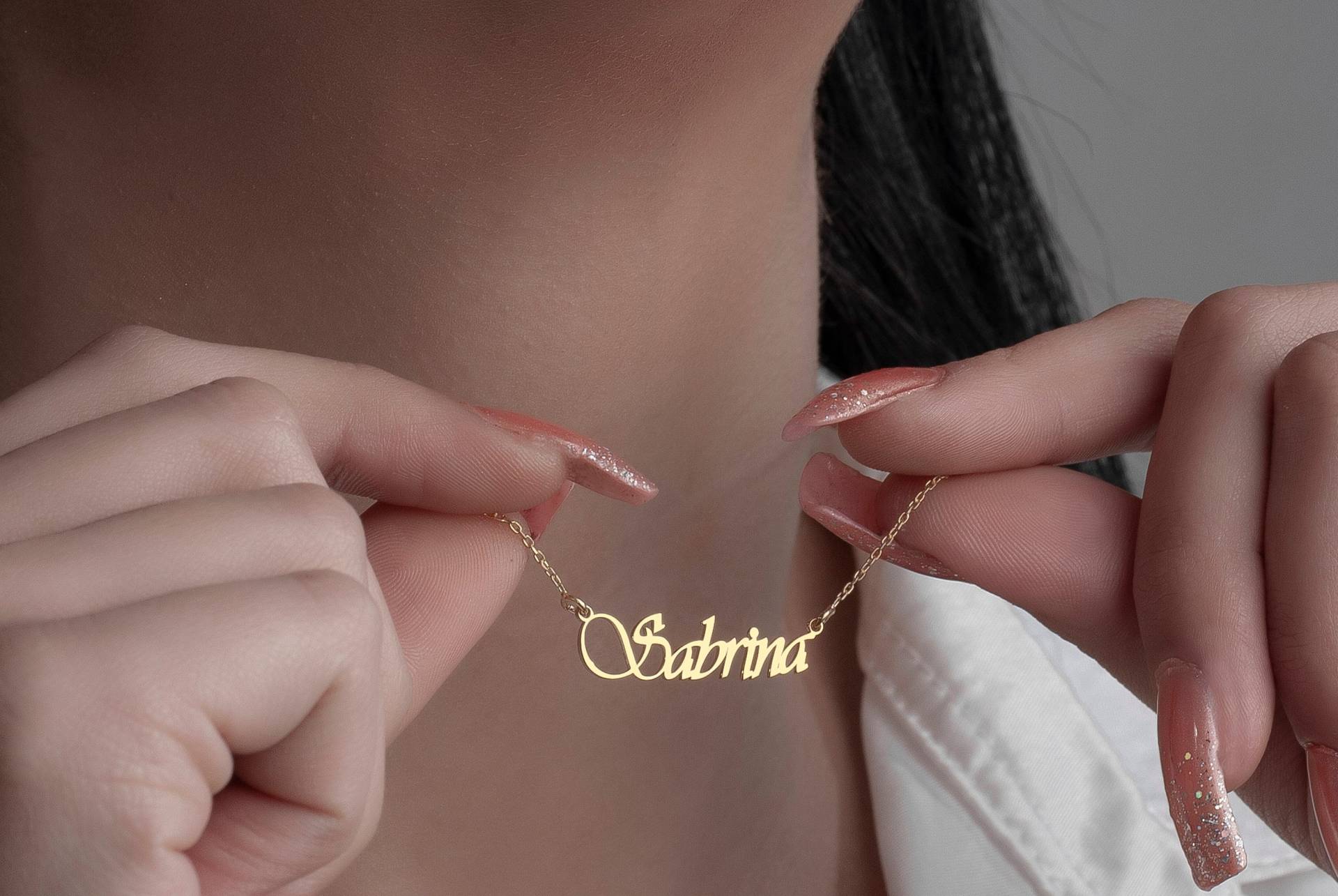 Personalisierte Sterling Silber Name Halskette - Individueller Handgemachter Schmuck von MekaSilverJewelry