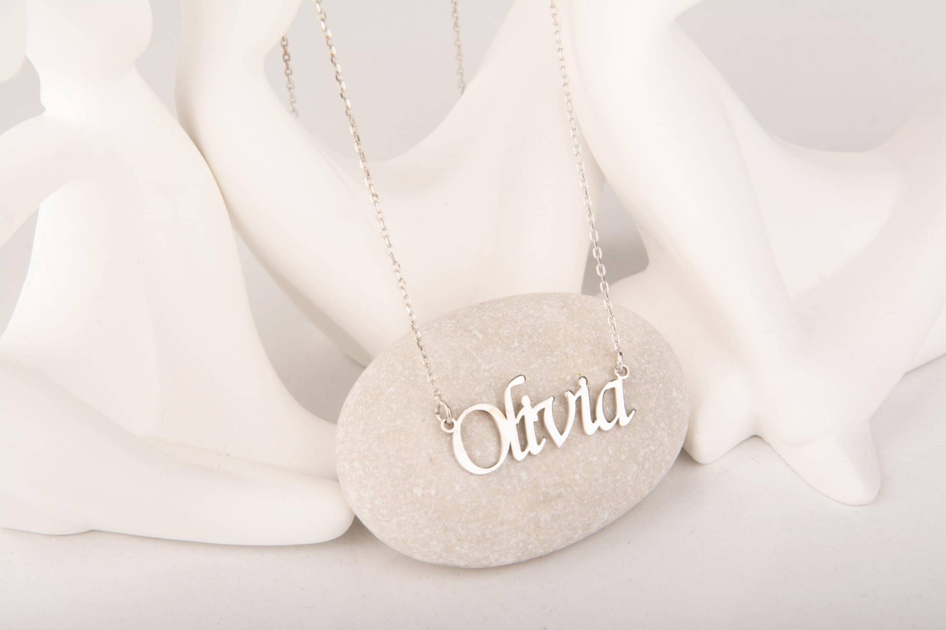 Personalisierte Sterling Silber Name Halskette - Individueller Handgemachter Schmuck von MekaSilverJewelry