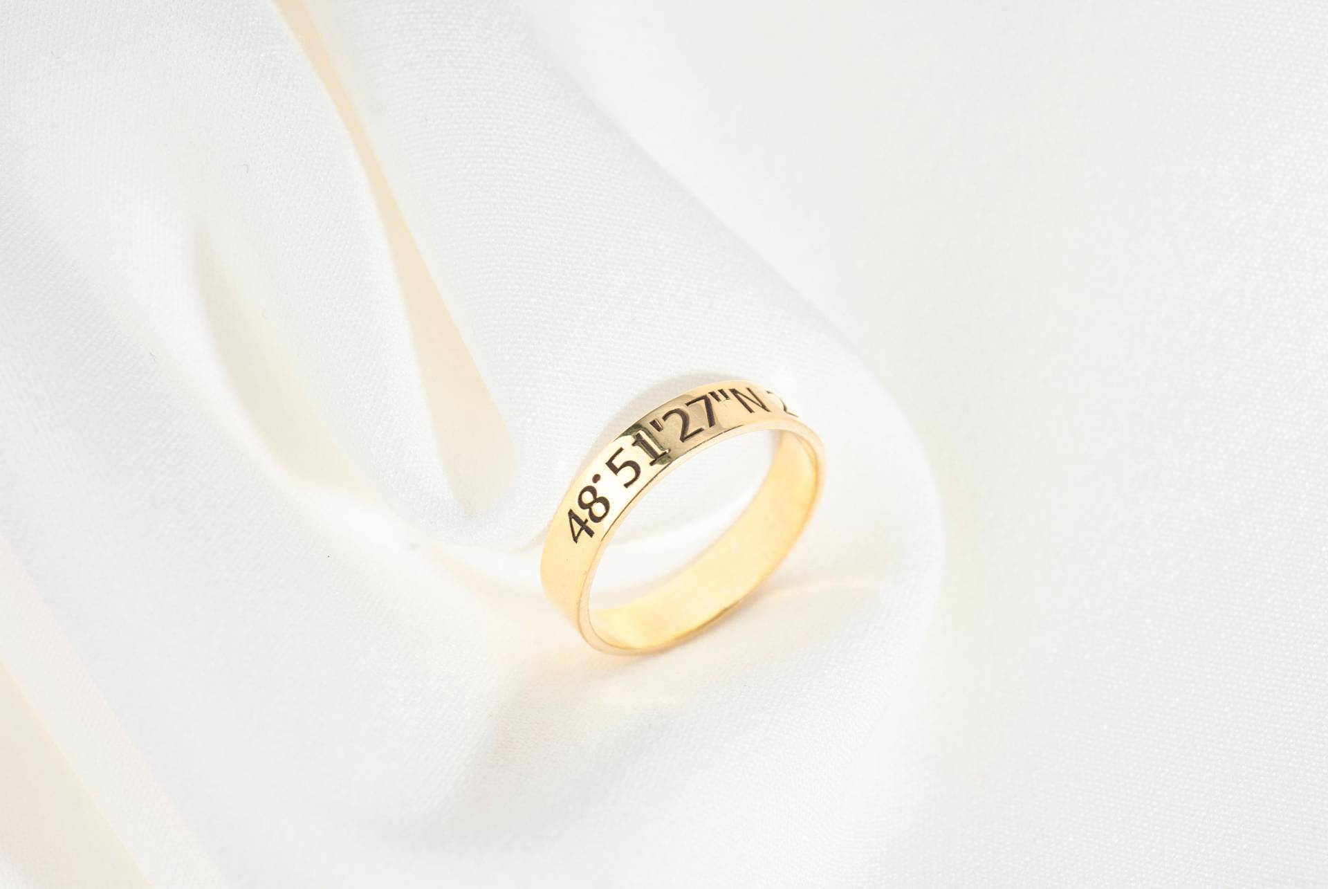 Personalisierter Sterling Silber Koordinaten Ring - Benutzerdefinierte Lage Schmuck von MekaSilverJewelry
