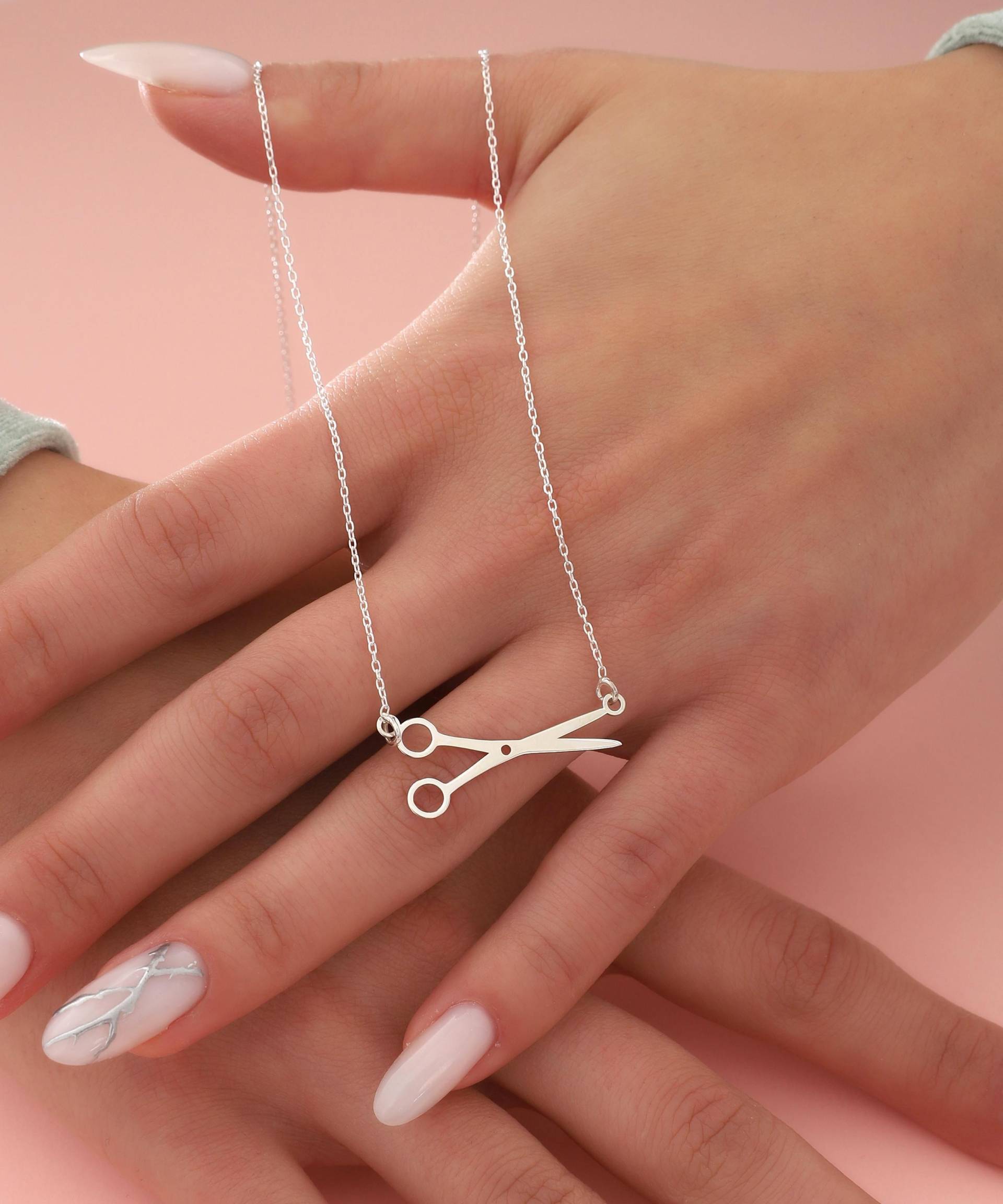 Scheren-Anhänger Aus Sterlingsilber Friseur Geschenk von MekaSilverJewelry