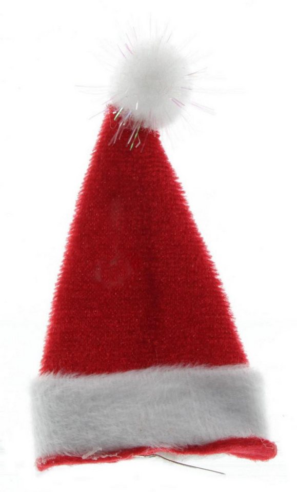 Mel-O-Design Haarclip Spange Weihnachtsmütze Zipfelmütze Haarclip, Stück, 10-tlg., 10 von Mel-O-Design