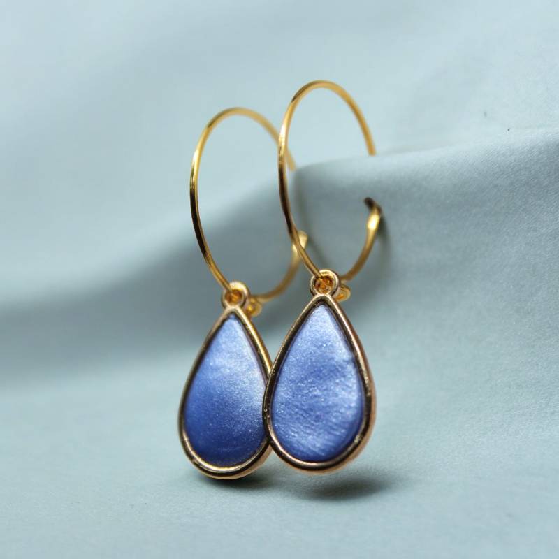 Ohrringe Tropfen-Form Als Creole Oder Hänger von MelAmieDesign