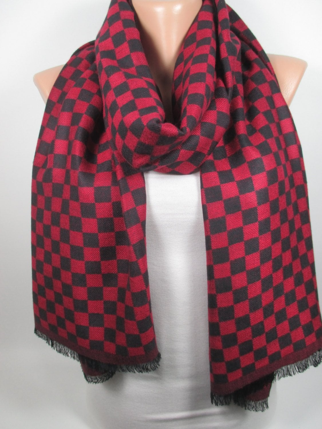 Burgund Pashmina Schal Große Übergroße Gemütliche Winter Einzigartiges Geschenk Für Frauen Weihnachtsgeschenk Sie Mama Frau von MelScarf
