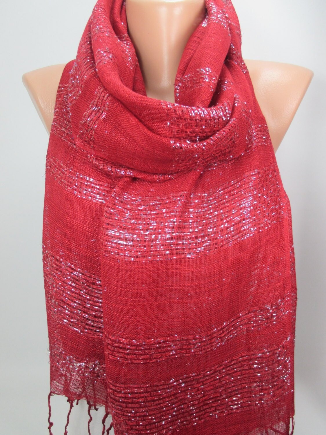 Einzigartiges Geschenk Für Frauen Burgund Funkelnschimmer Schal Accessoires Hochzeit Brautjungfern Weihnachtsgeschenk Sie Mama von MelScarf