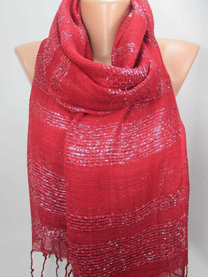 Einzigartiges Geschenk Für Frauen Burgund Funkelnschimmer Schal Accessoires Hochzeit Brautjungfern Weihnachtsgeschenk Sie Mama von MelScarf