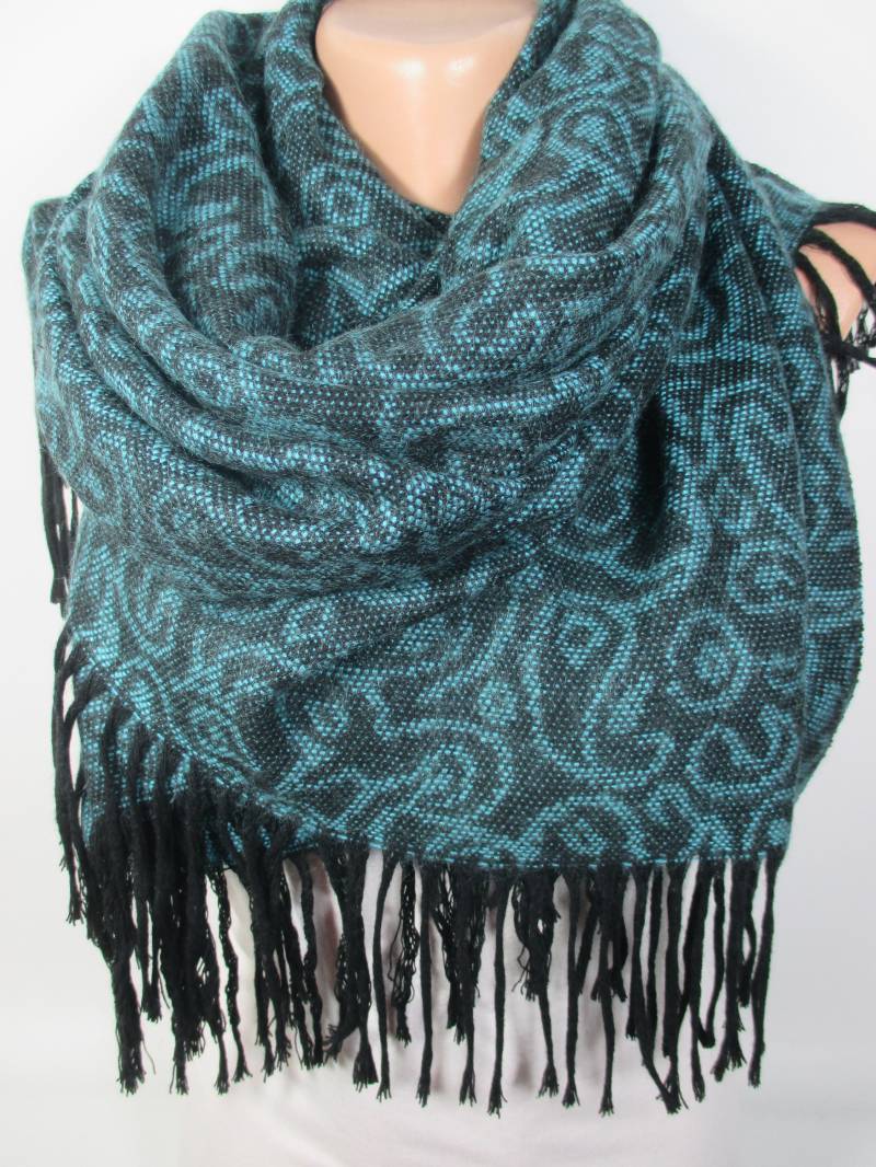 Petrol Blau Decke Schal Zubehör Für Frauen Urlaub Geschenk Gemütliche Winter Weihnachtsgeschenk Sie Mama Frau von MelScarf