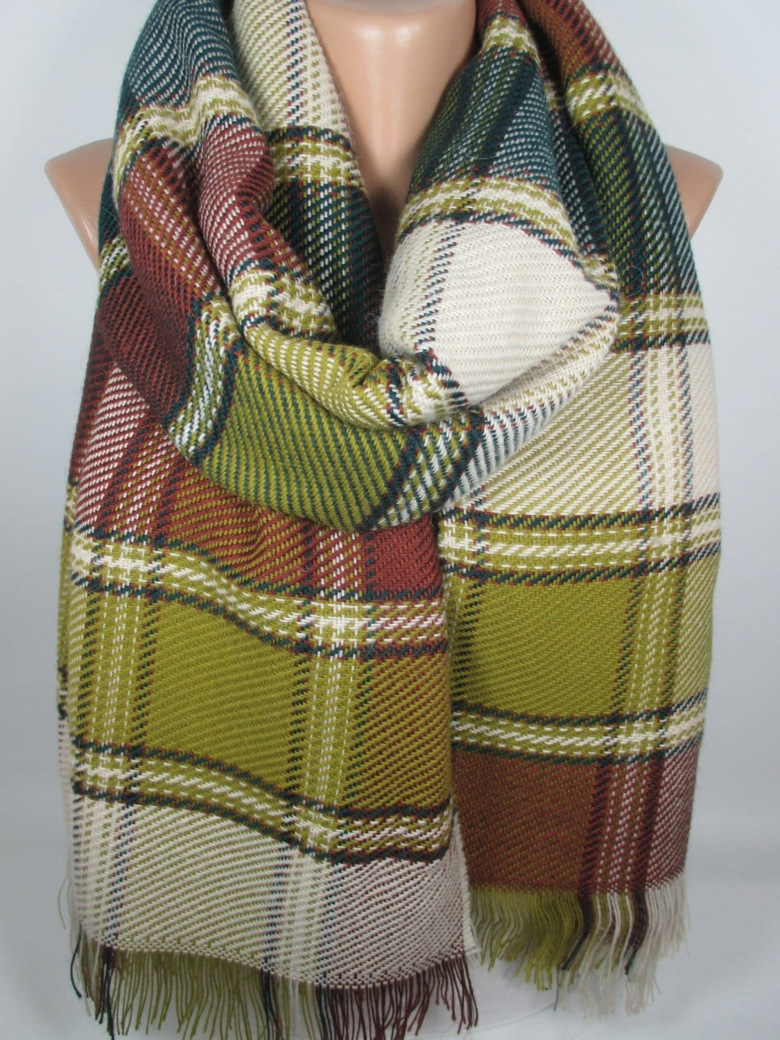 Plaid Decke Schal Einzigartiges Geschenk Für Frauen Winter Zubehör Gemütliche Männer Weihnachtsgeschenk Ihn Sie Mama Frau von MelScarf