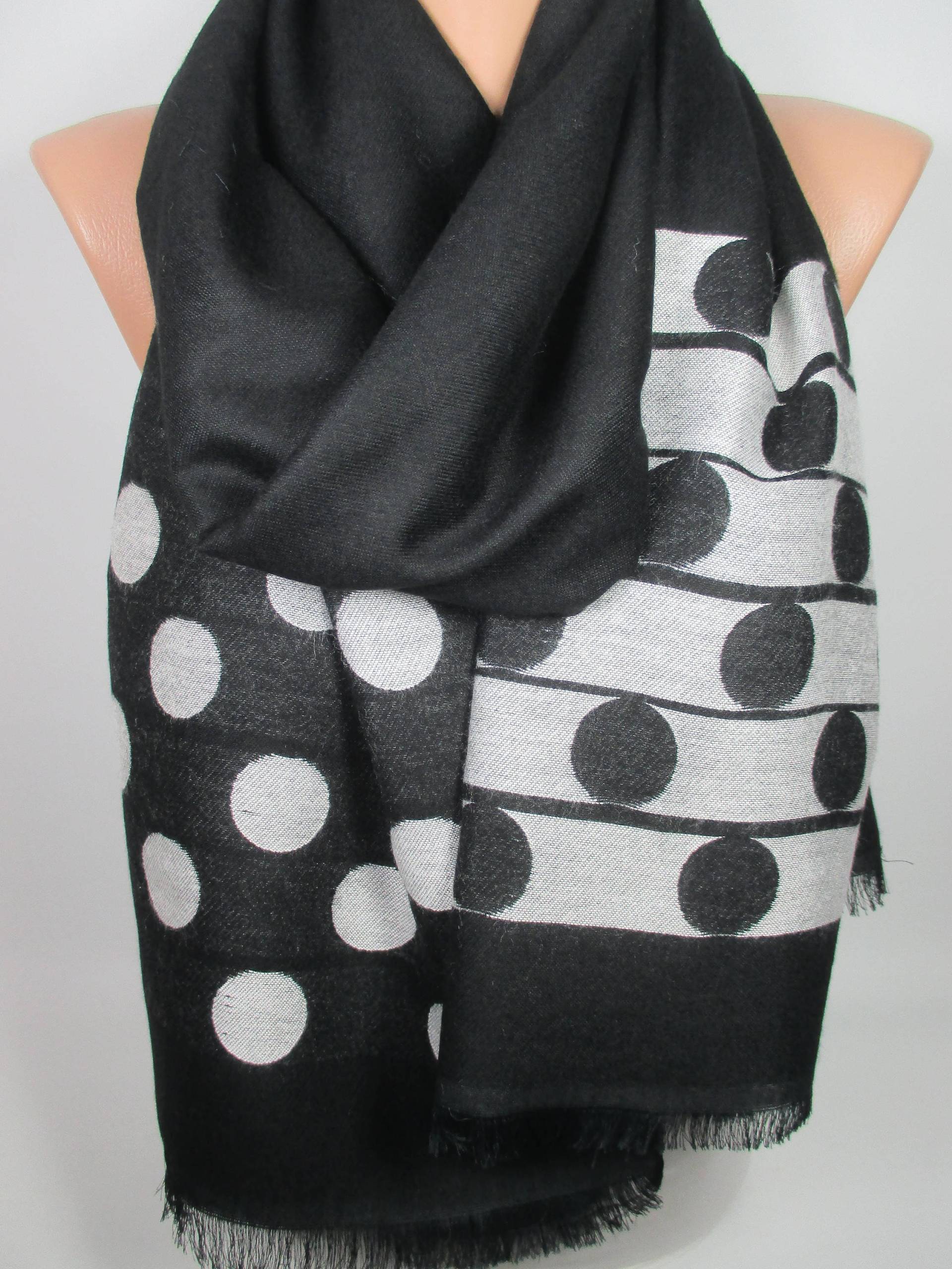 Polka Dots Pashmina Schal Einzigartiges Geschenk Für Frauen Oversized Winter Weihnachtsgeschenk Sie Mama Frau von MelScarf