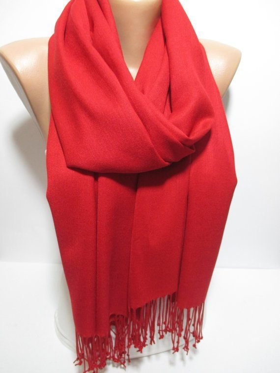Rote Pashmina Schal Einzigartiges Geschenk Für Frauen Winter Zubehör Hochzeit Brautjungfern Brautgeschenk Weihnachtsgeschenk Sie Mama von MelScarf