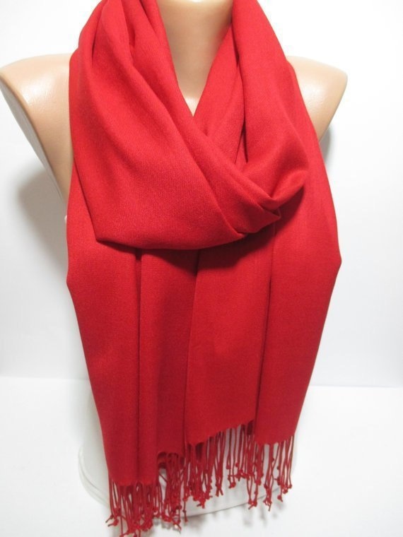 Rote Pashmina Schal Einzigartiges Geschenk Für Frauen Winter Zubehör Hochzeit Brautjungfern Brautgeschenk Weihnachtsgeschenk Sie Mama von MelScarf