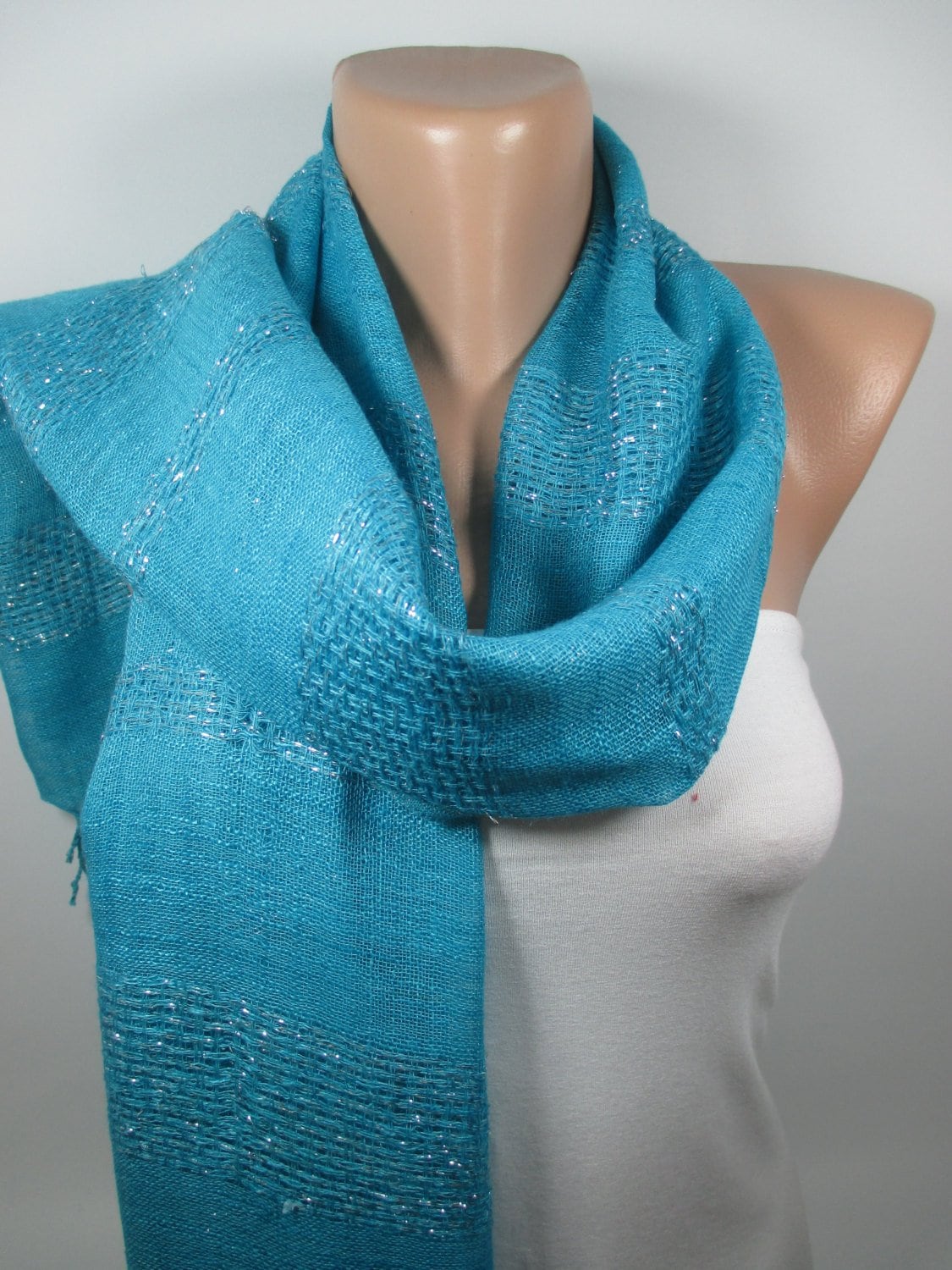 Türkis Funkelnschimmern Schal Einzigartiges Geschenk Für Frauen Hochzeit Brautjungfern Braut Zubehör Weihnachtsgeschenk Sie Mama von MelScarf