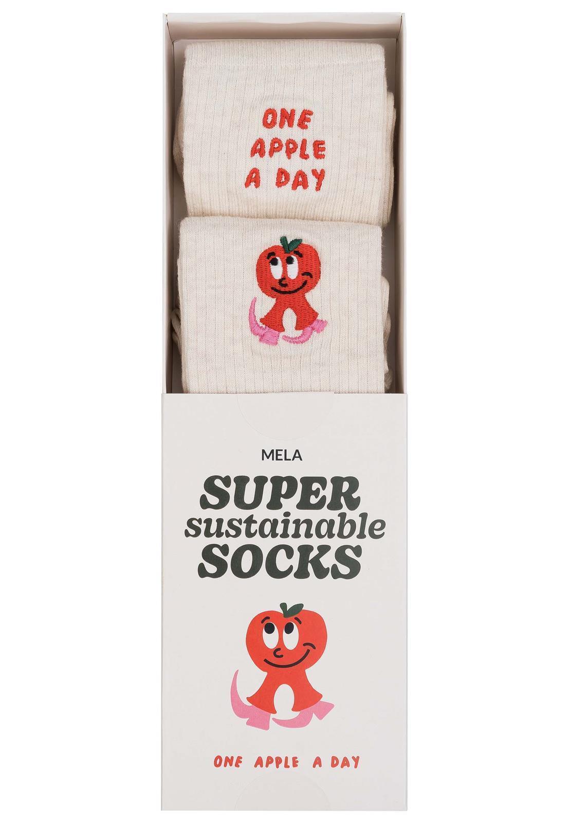 Gerippte Baumwoll-Socken Artist Edition, 2er Pack von Mela