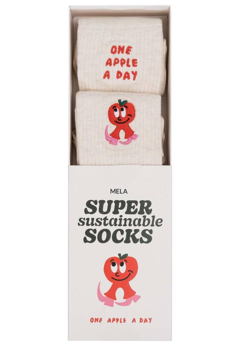 Gerippte Baumwoll-Socken Artist Edition, 2er Pack von Mela