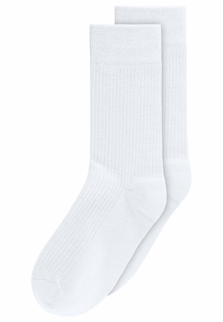 Gerippte Baumwoll-Socken GOTS, 2er Pack von Mela