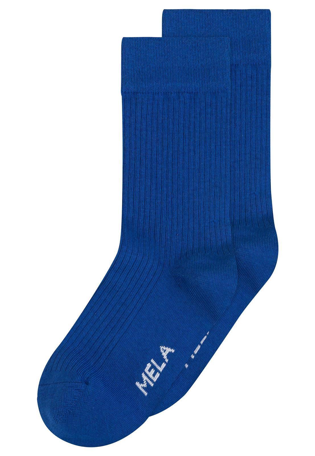 Gerippte Baumwoll-Socken GOTS, 2er Pack von Mela