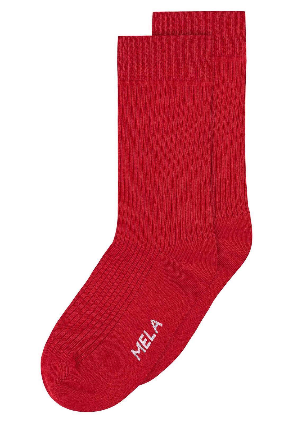 Gerippte Baumwoll-Socken GOTS, 2er Pack von Mela