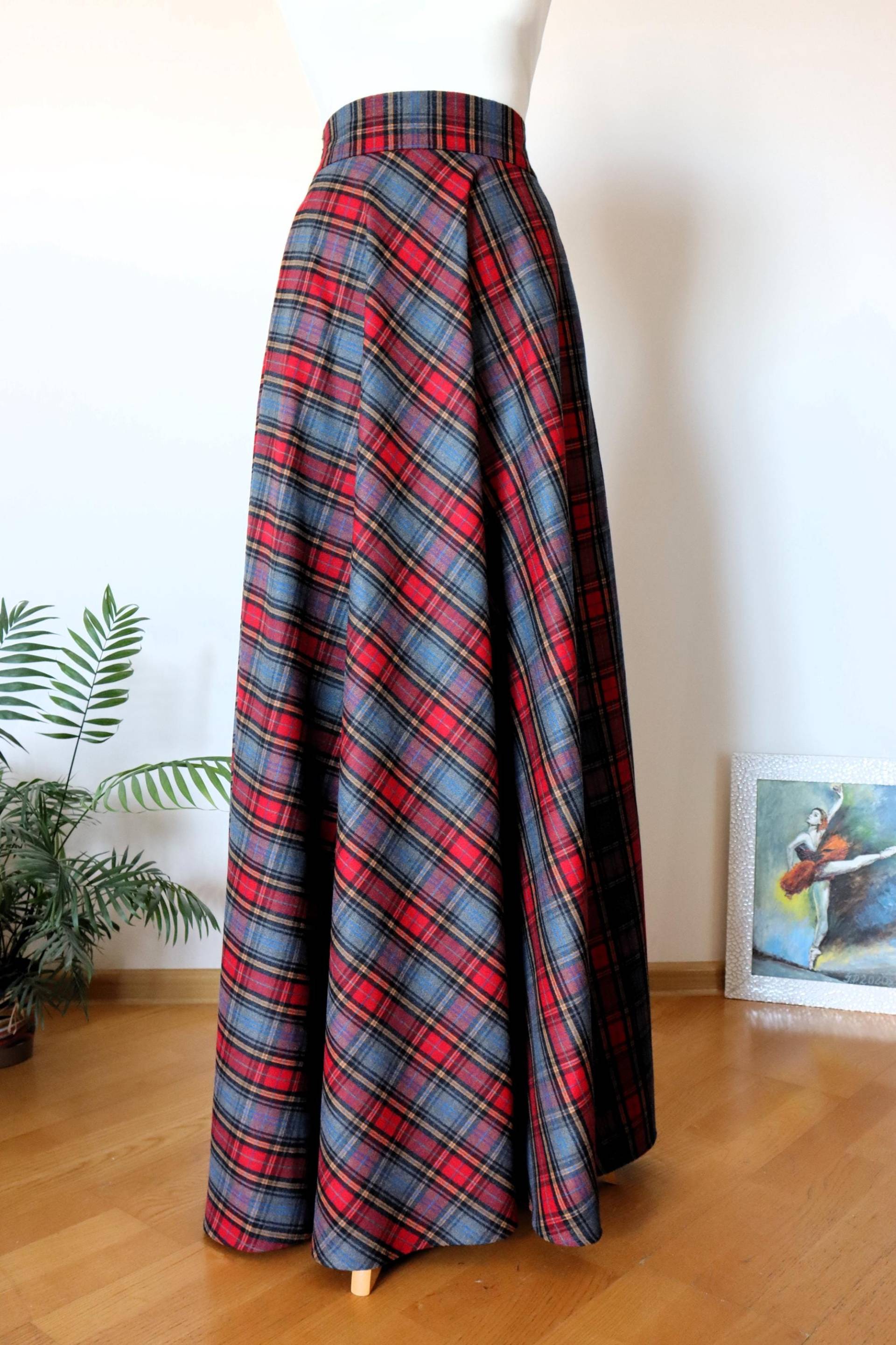 Rot Karierter Rock Frauen Braun Grauer Mit Taschen Tartan Lange Hohe Taille Warmer Winterrock Plus Größe Karierte Röcke Rot Karierter Rock Frauen Braun Grauer Mit Taschen Tartan Lange Hohe Taille Warmer Winterrock Plus Größe Karierte Röcke von MelaniaStyle