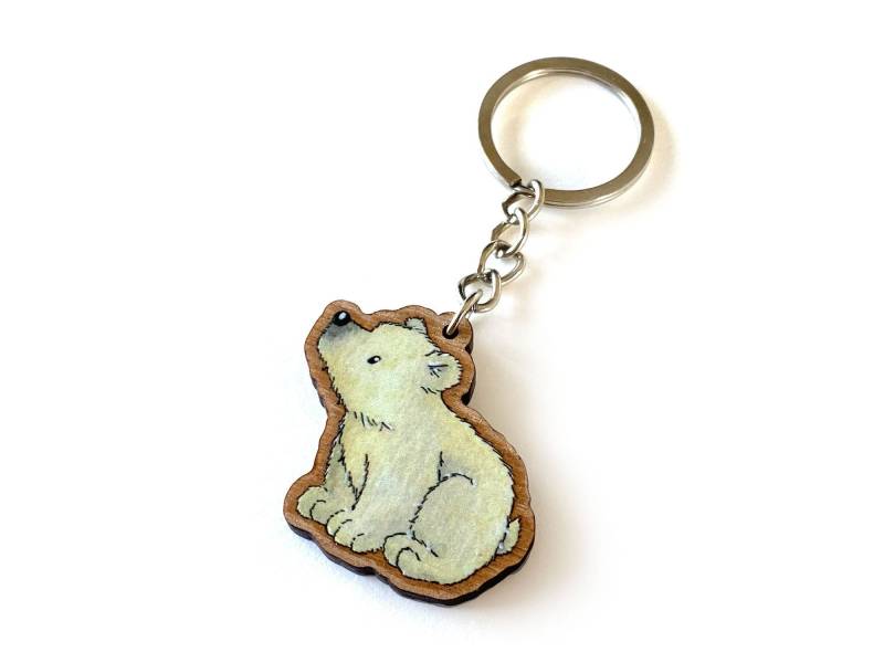 Petpalz Schlüsselanhänger Aus Holz Eisbär von MelanieStollDE
