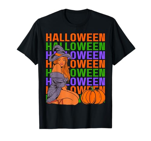 Lustiges Melanin Halloween Black Girl Magic Scary Blood Kostüm T-Shirt von Melanin Halloween Shopp